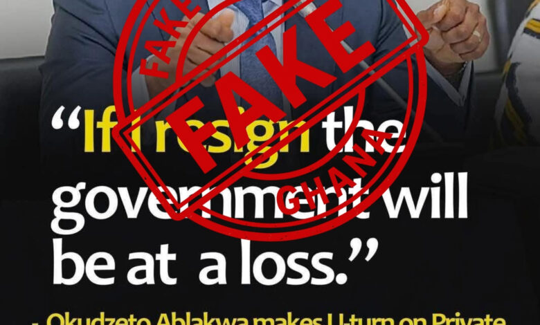 Fake flyer of Hon. Samuel Okudzeto Ablakwa
